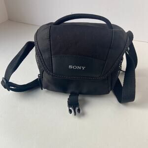 Sony Camera Bag Soft Carrying Case Gadget Tote Electronic Shoulder Strap LCS-U11